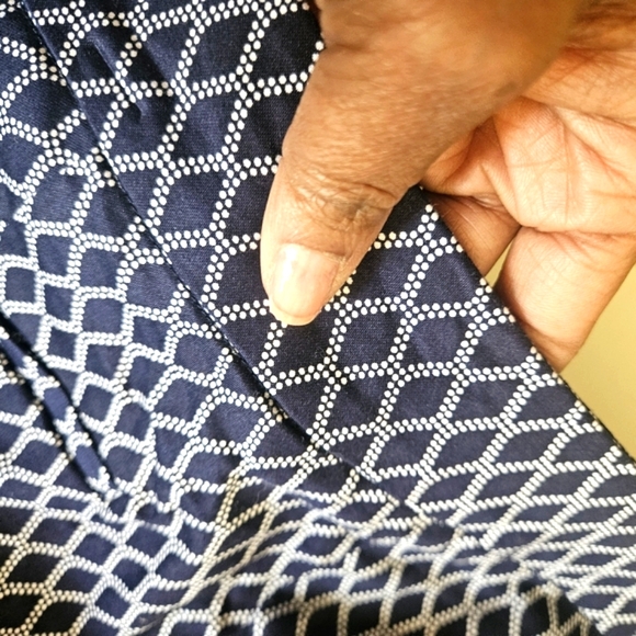 Donna Ricco New York Crop Pants Size 12- BLUE/WHITE - Picture 6 of 9